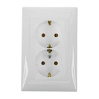 Розетка с заземлением Legrand Valena 1-м. 2 мод. белый картинка